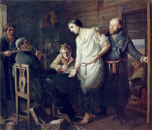 В. Г. Перов, «Приезд станового на следствие», 1857 г.