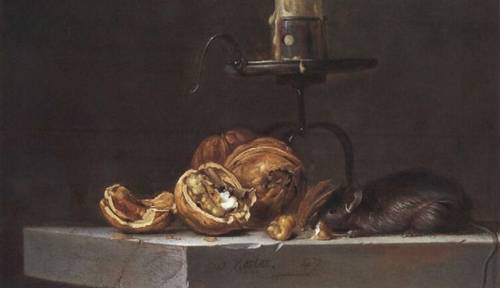 Виллем ван Алст, «Натюрморт с мышью и подсвечником», 1647 г.