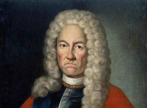 Автор неизвестен, «Портрет Якова Вилимовича Брюса» (фрагмент), первая половина XVIII в.