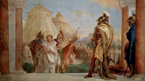 Джованни Баттиста Тьеполо, «Эврибат и Талтибий ведут Брисеиду к Агамемнону», 1757 г.