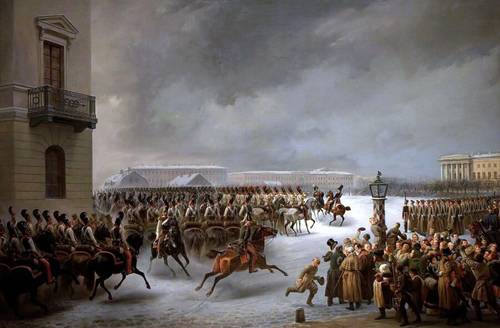 Василий Тимм, «Восстание декабристов 14 декабря 1825 года», 1853 г.
