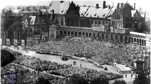 X Праздник песни (первый в Советской Латвии). Рига, Эспланада. 1948 год