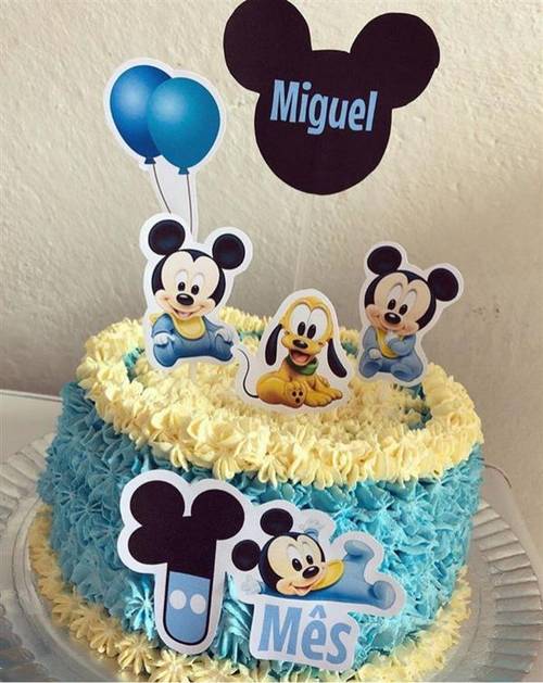 Bolos Do Mickey Decorados Ideias E Fotos Artesanato Passo A Passo