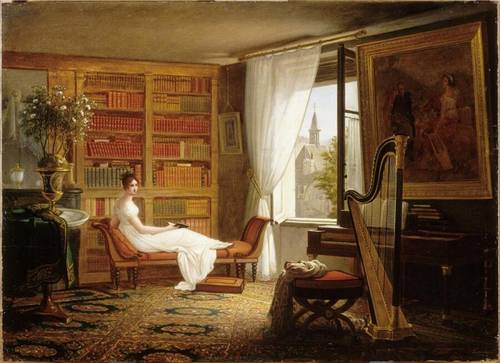 Франсуа-Луи Дежин, «Комната мадам Рекамье в монастыре Аббе-о-Буа», 1826 г.