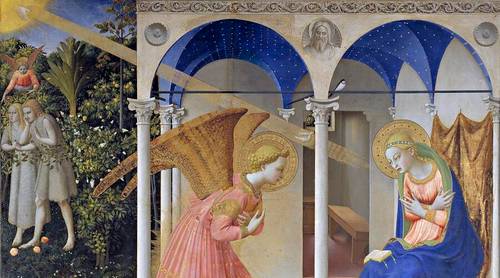 Фра Беато Анджелико, «Благовещение» (фрагмент), 1430—1432 гг.