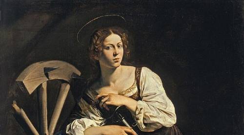 Караваджо, «Святая Екатерина» (фрагмент), 1596 г.