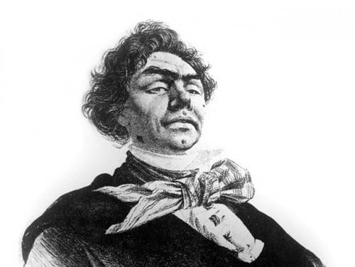 Вымышленный «портрет» Пруткова, созданный Л. М. Жемчужниковым, А. Е. Бейдеманом и Л. Ф. Лагорио