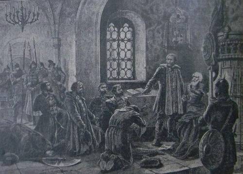 Н. Лоренц, «Князь Скопин-Шуйский разрывает грамоту Ляпунова о призвании на царство»