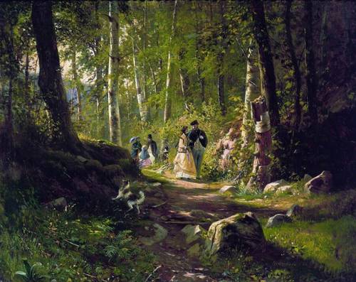 И. И. Шишкин, «Прогулка в лесу», 1869 г.