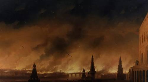 И. Айвазовский, «Пожар Москвы 1812 г.»