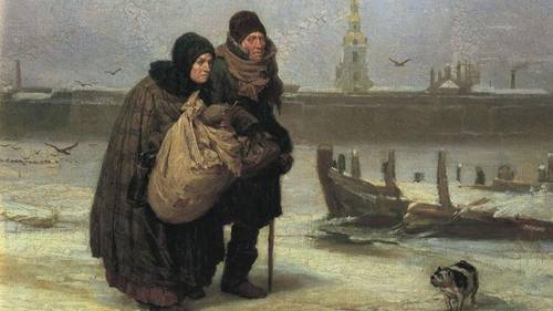 В. М. Васнецов, «С квартиры на квартиру», 1876 г.