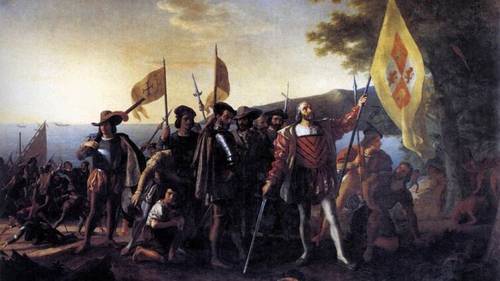 Джон Вандерлин, «Колумб высадка в Гуанахани в 1492 году»
