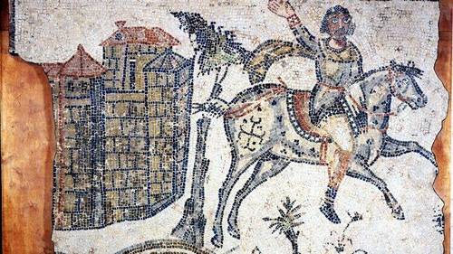 Знатный вандал на мозаике конца V века. Британский музей