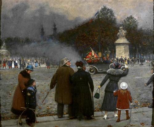 Жан Беро, Знамя доставляют в дом Инвалидов, 1915, музей Карнавале, Париж