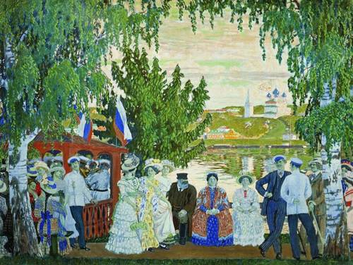 Б. М. Кустодиев,  «Гулянье», 1910 г.
