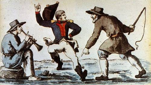 И. Теребениев, «Карикатура на провал захватнических планов Наполеона», 1813 г.