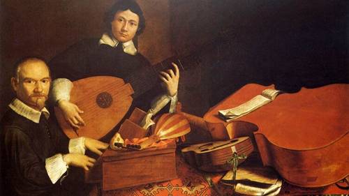 Картина Эваристо Башениса (автор слева), ок. 1650 г.
