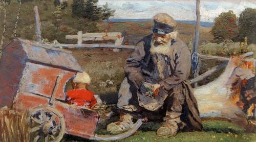 М. В. Нестеров, «Старый да малый», 1887 г.