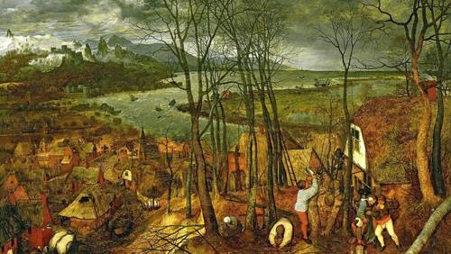 Питер Брейгель Старший, «Сумрачный день. Цикл «Времена года». Февраль и ранняя весна», 1565 г.