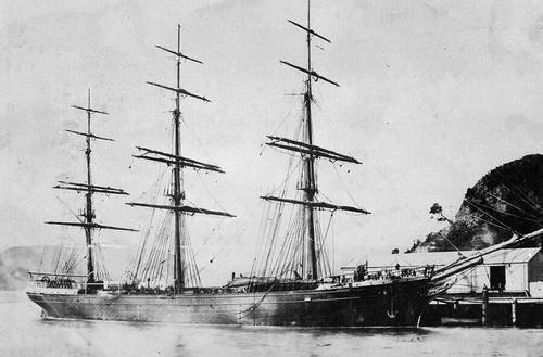Парусник «Мальборо» в новозеландском порту, 1876 г.
