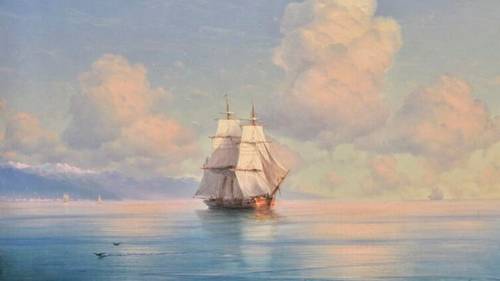 И. К. Айвазовский, «Корабль у побережья», 1874 г.