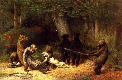 Уильям Холбрук Берд, «Игра с охотником», 1880 г.