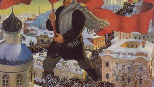 Б. Кустодиев «Большевик» (1920 г.)