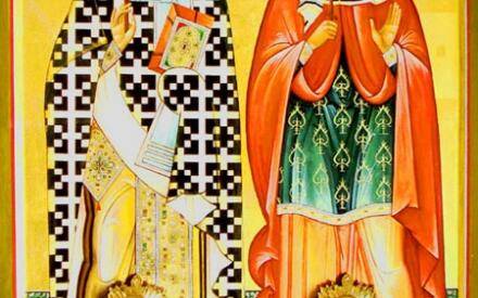 Икона святых с мощами, хранится на Кипре.