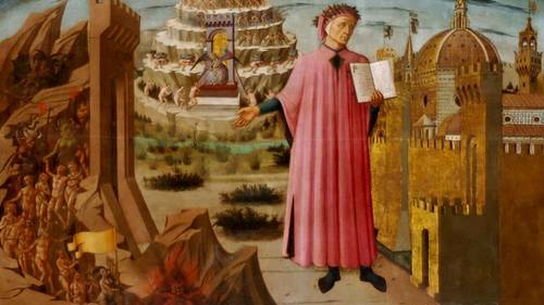 Доменико ди Микелино. Божественная комедия освещает Флоренцию. 1465. Фреска