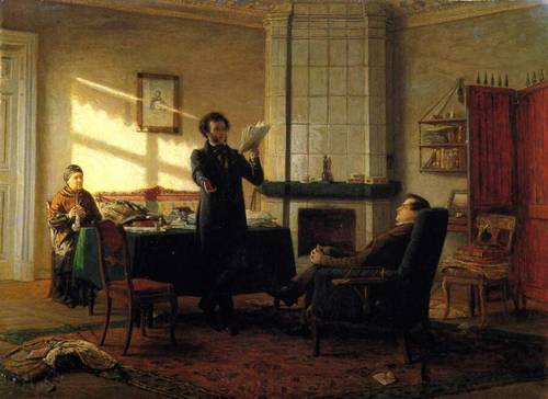 Николай Николаевич Ге,<br />
«Александр Сергеевич Пушкин в селе Михайловском», <br />
1875 г.