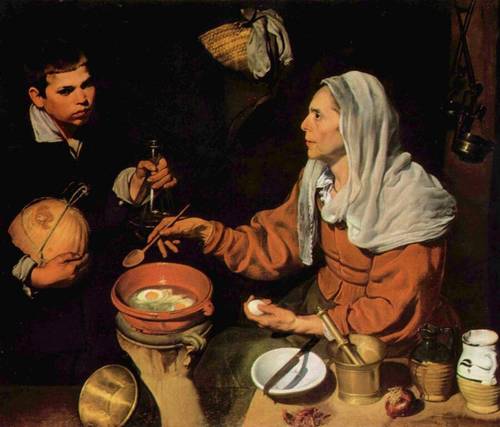 Диего Веласкес, «Старая кухарка», 1618 г.
