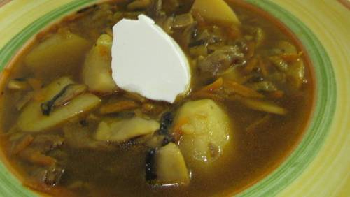 Суп грибной с картошкой