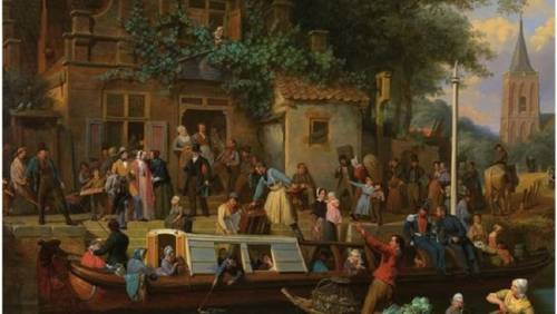 Валентин Бинг, Станция на канале в Утрехте, 1853, частная коллекция