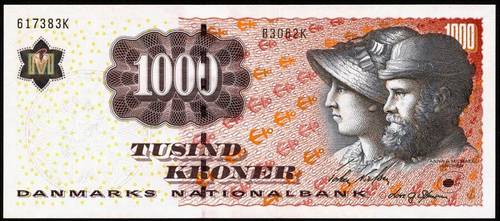 Датская банкнота 1000 крон 2004 г.