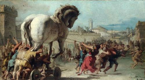 Джованни Доменико Тьеполо, «Шествие троянского коня»