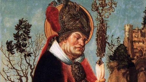 Лукас Кранах Старший, «Святой Валентин с жезлом» (фрагмент), 1503 г.