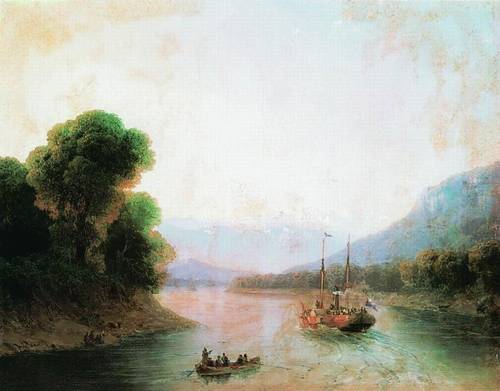 И. К. Айвазовский, «Река Риони. Грузия», 1870-е гг.