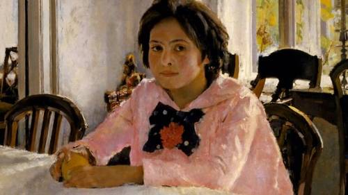 В. А. Серов, «Девочка с персиками (Портрет В. С. Мамонтовой)» (фрагмент), 1887 г.