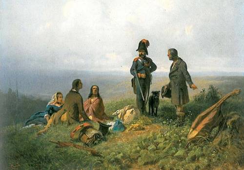 Карл Шпицвег, «Где паспорт?» (фрагмент), 1855 г.