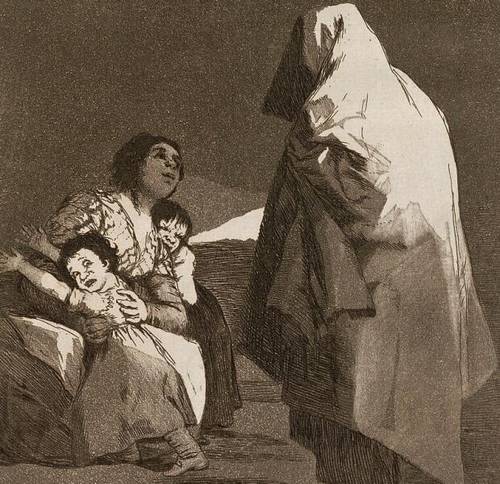 Ф. Гойя, «Приход Буки», фрагмент, 1797 г.