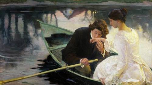 Franz Paul Guillery (German, 1862-1933), «В лодке»