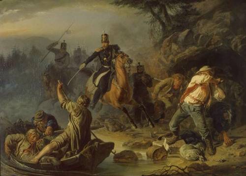 В. Г. Худяков, «Стычка с финляндскими контрабандистами», 1853 г.