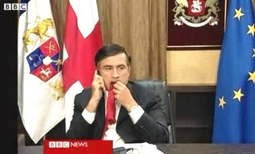 Эпизод с галстуком Саакашвили в 2008 году.