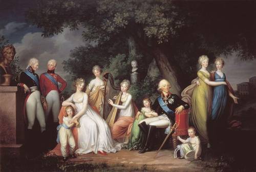 Герард фон Кюгельген, «Портрет Павла I с семьёй», 1800 г.