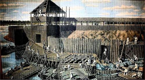 Славяне строят островную крепость в X веке