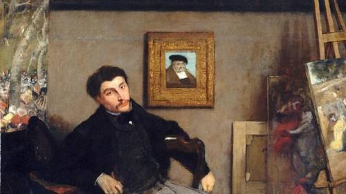 Эдгар Дега, «Портрет Джеймса Тиссо», фрагмент, 1867 г.