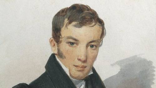 П. Ф. Соколов, «Портрет В. А. Жуковского», фрагмент, 1820-е гг.