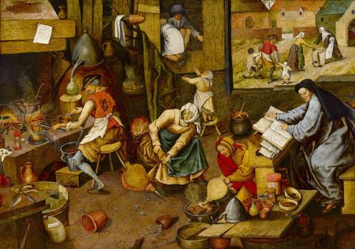 Питер Брейгель Младший, «Деревенский алхимик», 1600 г.
