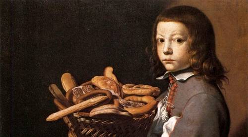 Эваристо Баскенис, «Мальчик с корзиной хлеба», 1665 г.
