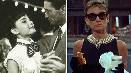 Образы Одри Хепберн в к-ф «Римские каникулы» (1954) и «Завтрак у Тиффани» (1961)
